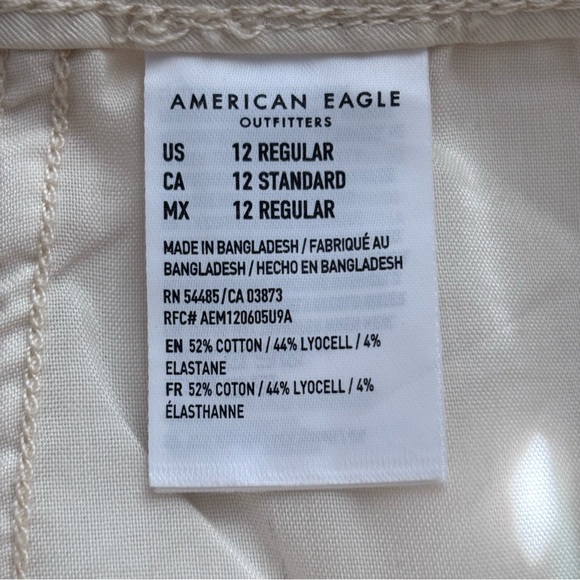 American Eagle Beige Front Pleated Mini Skirt Size 12 - Picture 11 of 12